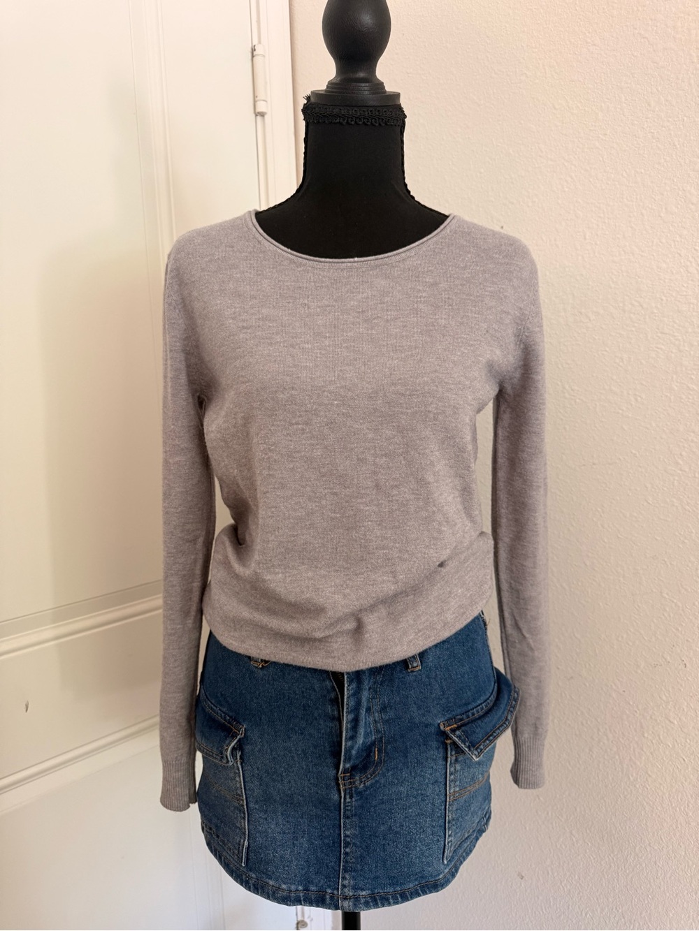 Light Gray Crewneck Sweater